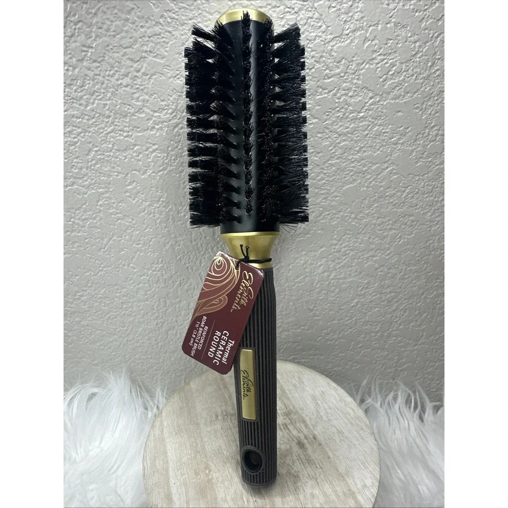 $9 🌙 Silk Elements Thermal Boar Ceramic Round Brush 1 1/2 Barrel NEW‎